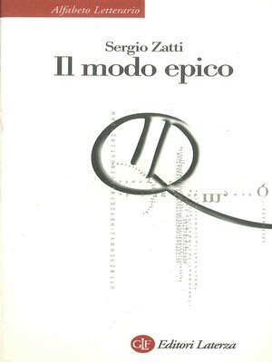 cover image of Il modo epico
